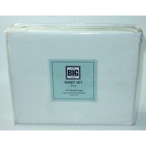 The Big One 3 PC White Twin Sheet Set